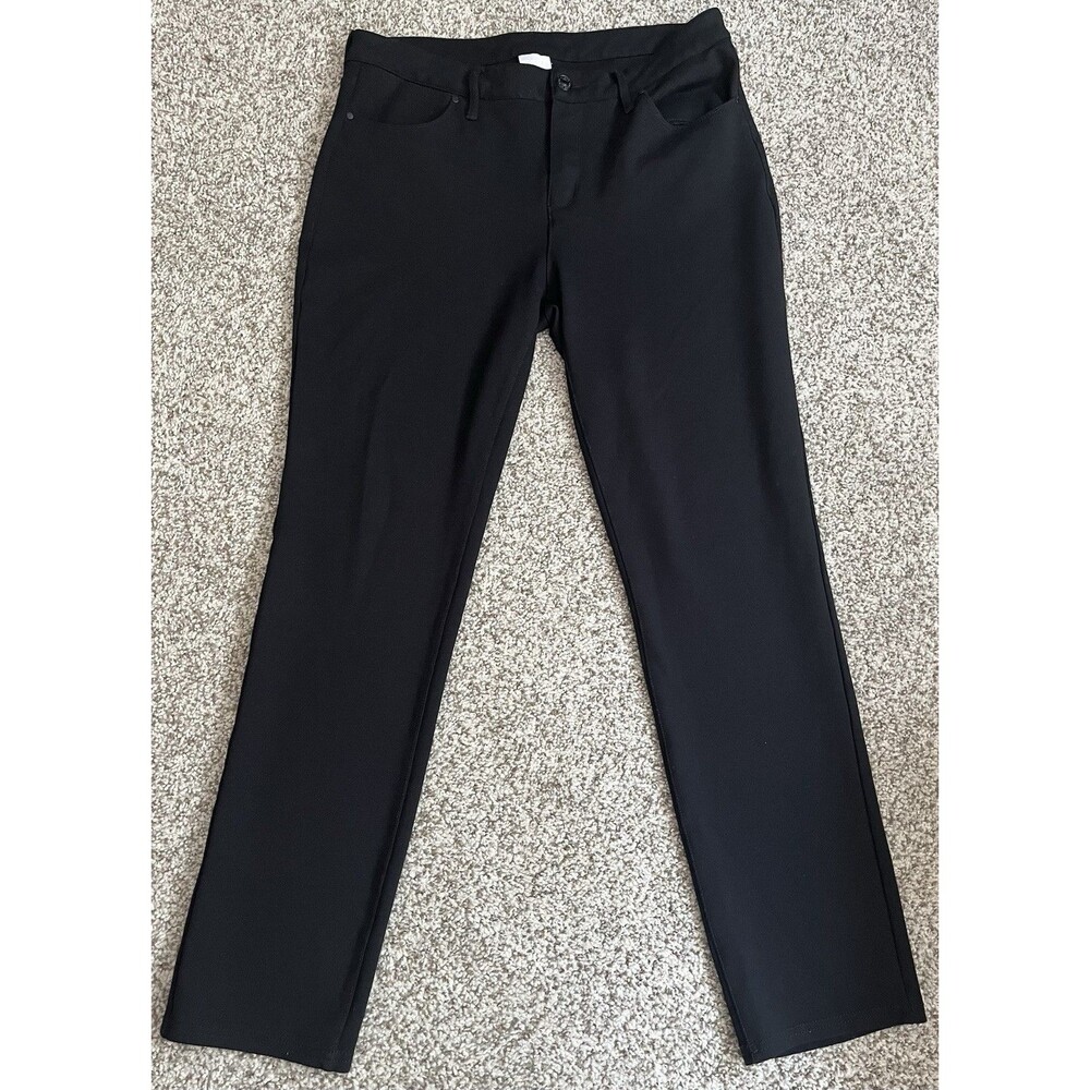 Women's Chico's Stretch Knit Black Pants, Size 1R